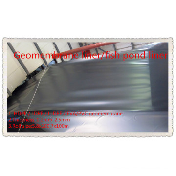 1.5mm Aging Resistance Plasic HDPE Geomembrane for Lake Liner